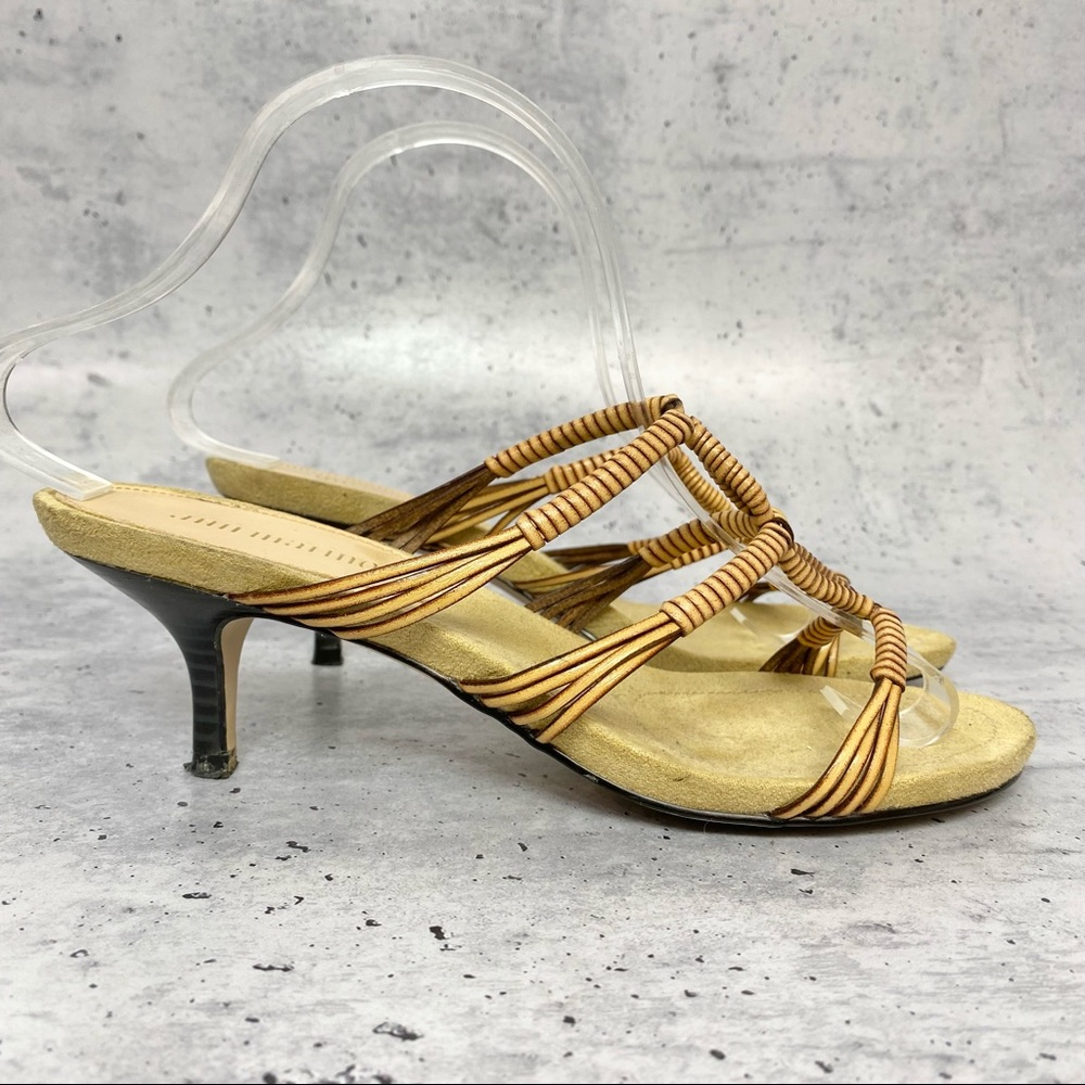 Ann Marino strappy leather heeled sandal 8 - Picture 2 of 10